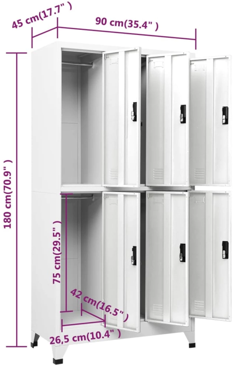 ΦΟΡΙΑΜΟΣ ΛΕΥΚΟΣ 90 X 45 X 180 ΕΚ. ΑΤΣΑΛΙΝΟΣ 339796