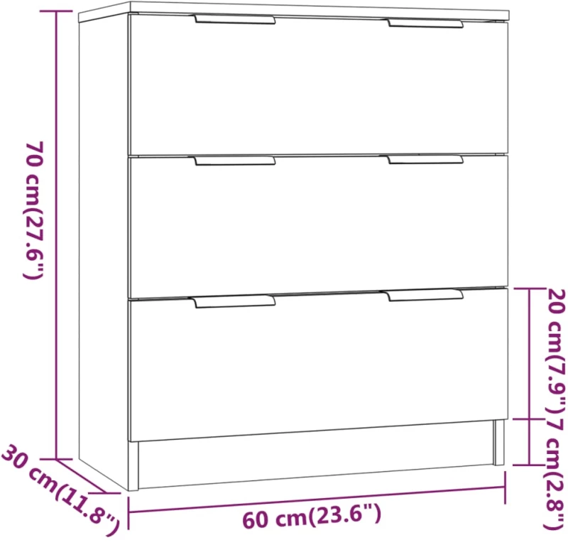 ΝΤΟΥΛΑΠΙ ΓΚΡΙ SONOMA 60 X 30 X 70 ΕΚ. ΑΠΟ ΕΠΕΞΕΡΓΑΣΜΕΝΟ ΞΥΛΟ 816986
