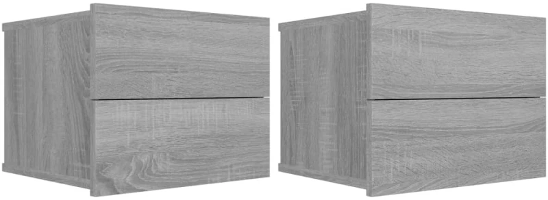 ΚΟΜΟΔΙΝΑ 2 ΤΕΜ. ΓΚΡΙ SONOMA 40X30X30 ΕΚ. ΑΠΟ ΕΠΕΞΕΡΓΑΣΜΕΝΟ ΞΥΛΟ 815414