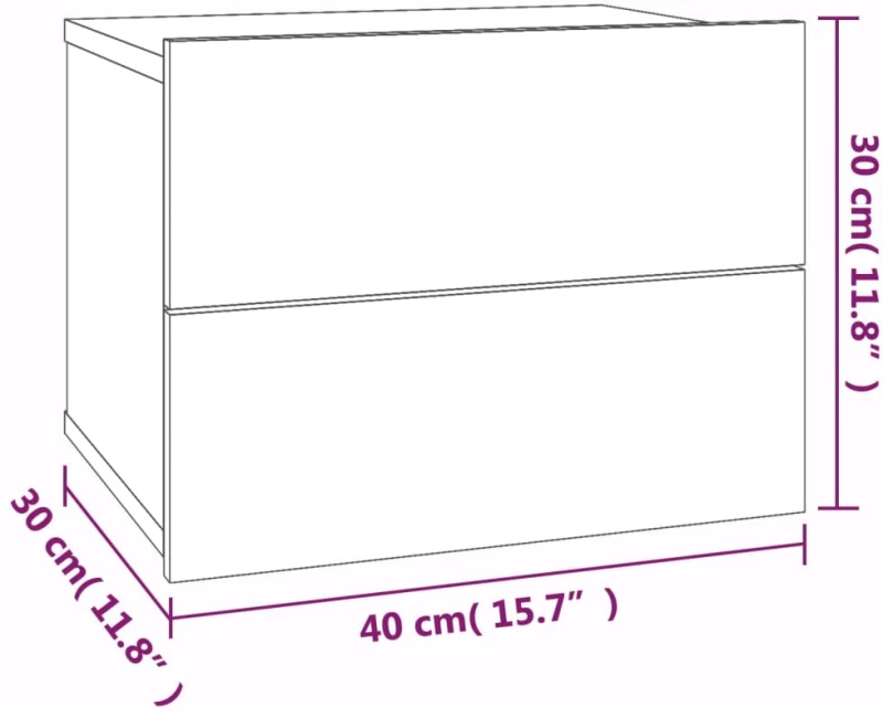 ΚΟΜΟΔΙΝΑ 2 ΤΕΜ. ΓΚΡΙ SONOMA 40X30X30 ΕΚ. ΑΠΟ ΕΠΕΞΕΡΓΑΣΜΕΝΟ ΞΥΛΟ 815414