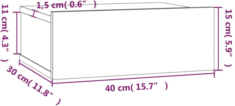 ΚΟΜΟΔΙΝΟ ΚΡΕΜΑΣΤΟ ΓΚΡΙ SONOMA 40X30X15 ΕΚ. ΕΠΕΞΕΡΓΑΣΜΕΝΟ ΞΥΛΟ 815284