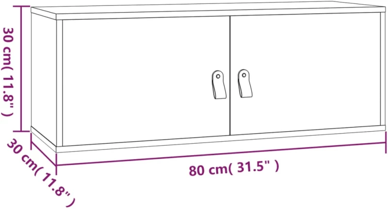 ΝΤΟΥΛΑΠΙ ΤΟΙΧΟΥ ΛΕΥΚΟ 80 X 30 X 30 ΕΚ. ΑΠΟ ΜΑΣΙΦ ΞΥΛΟ ΠΕΥΚΟΥ 818377