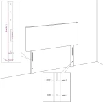 ΚΕΦΑΛΑΡΙΑ ΚΡΕΒΑΤΙΟΥ 2 ΤΕΜ. ΜΑΥΡΟ 100X5X78/88 ΕΚ.ΣΥΝΘΕΤΙΚΟ ΔΕΡΜΑ 346524