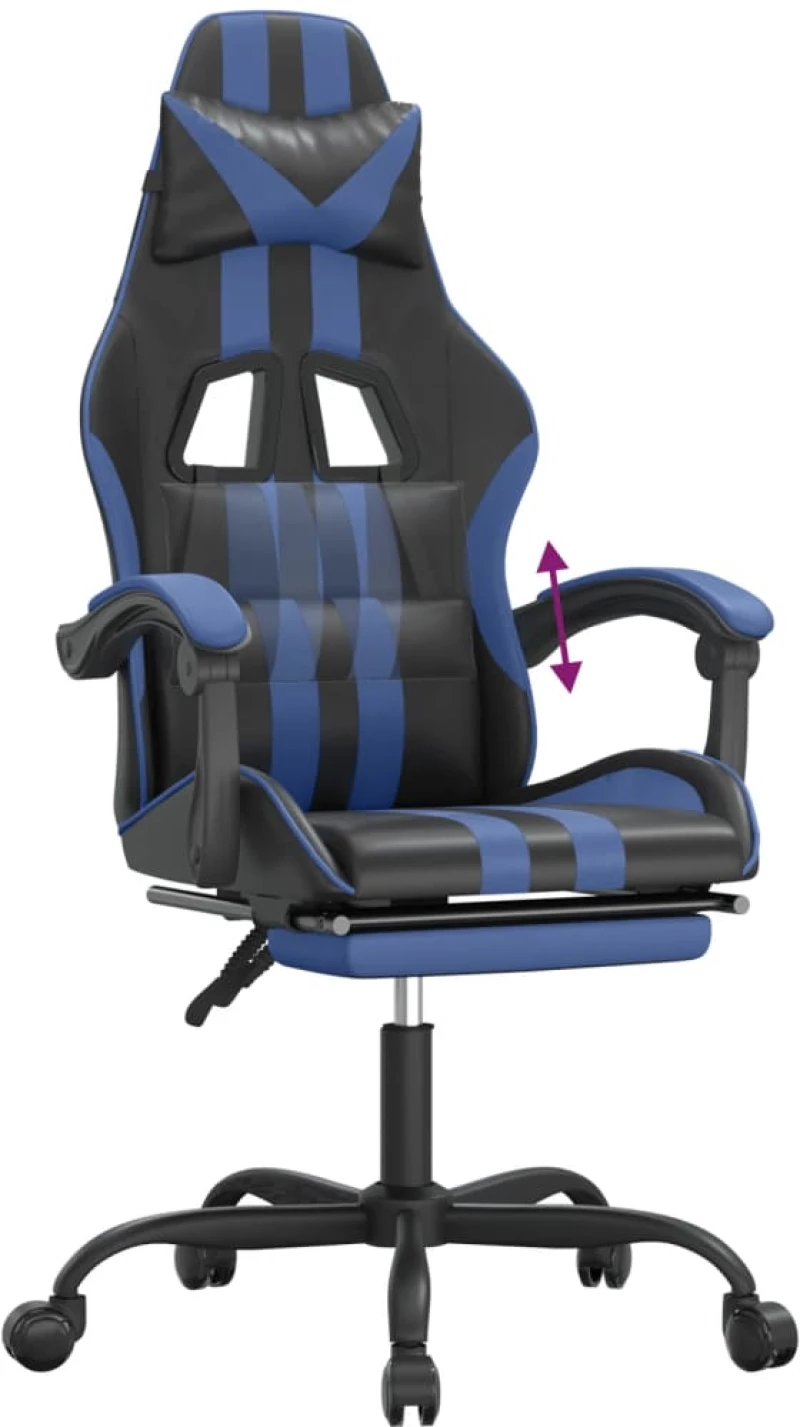 ΚΑΡΕΚΛΑ GAMING ΜΑΣΑΖ ΥΠΟΠΟΔΙΟ ΜΑΥΡΟ/ΜΠΛΕ ΑΠΟ ΣΥΝΘΕΤΙΚΟ ΔΕΡΜΑ 3143830