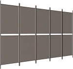 ΔΙΑΧΩΡΙΣΤΙΚΟ ΔΩΜΑΤΙΟΥ ΜΕ 5 ΠΑΝΕΛ ΑΝΘΡΑΚΙ 250X200 ΕΚ. ΑΠΟ ΎΦΑΣΜΑ 350236