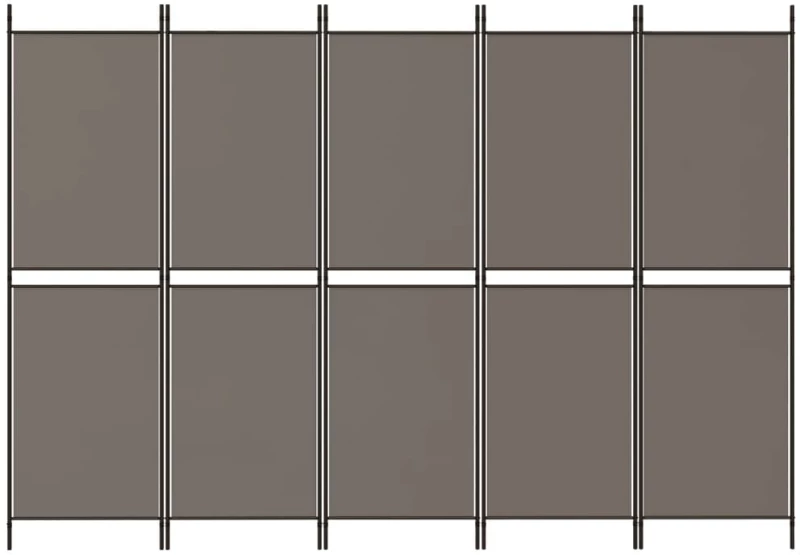 ΔΙΑΧΩΡΙΣΤΙΚΟ ΔΩΜΑΤΙΟΥ ΜΕ 5 ΠΑΝΕΛ ΑΝΘΡΑΚΙ 250X200 ΕΚ. ΑΠΟ ΎΦΑΣΜΑ 350236