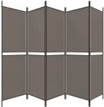 ΔΙΑΧΩΡΙΣΤΙΚΟ ΔΩΜΑΤΙΟΥ ΜΕ 5 ΠΑΝΕΛ ΑΝΘΡΑΚΙ 250X200 ΕΚ. ΑΠΟ ΎΦΑΣΜΑ 350236