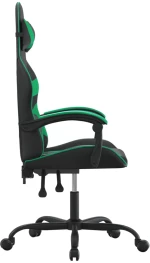 ΚΑΡΕΚΛΑ GAMING ΠΕΡΙΣΤΡΕΦΟΜΕΝΗ ΜΑΥΡΗ/ΠΡΑΣΙΝΗ ΑΠΟ ΣΥΝΘΕΤΙΚΟ ΔΕΡΜΑ 349546