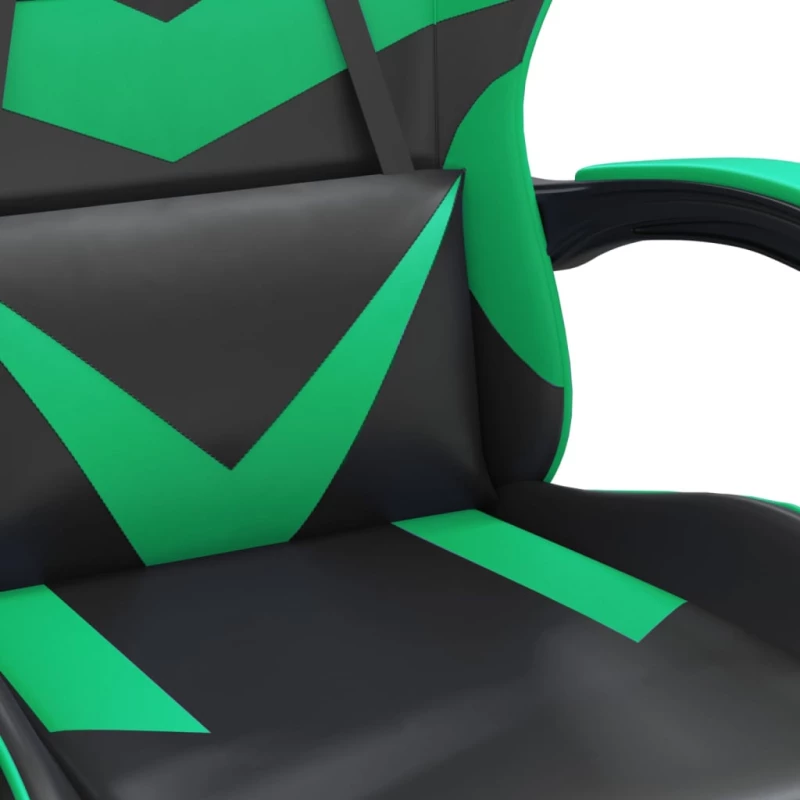 ΚΑΡΕΚΛΑ GAMING ΠΕΡΙΣΤΡΕΦΟΜΕΝΗ ΜΑΥΡΗ/ΠΡΑΣΙΝΗ ΑΠΟ ΣΥΝΘΕΤΙΚΟ ΔΕΡΜΑ 349546