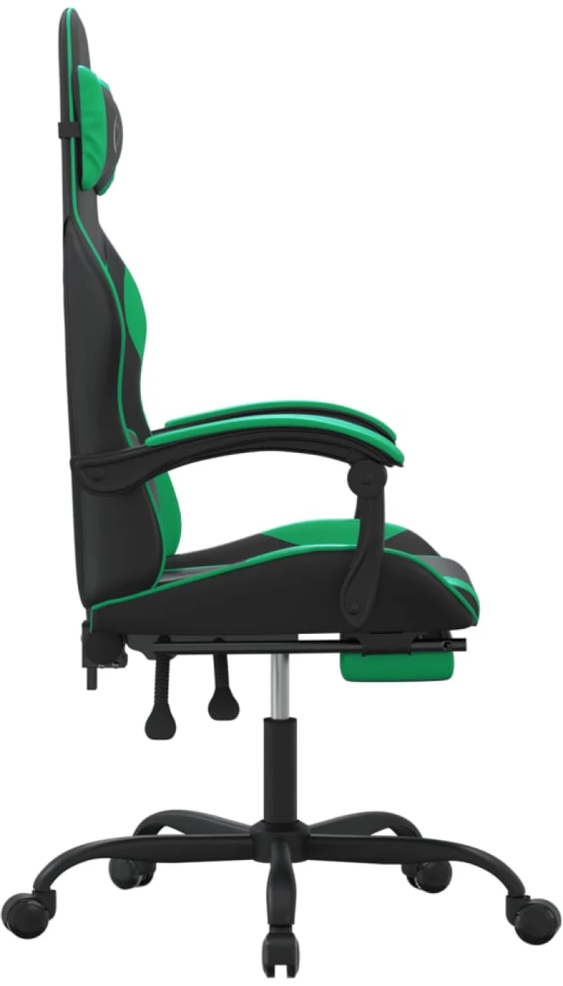 ΚΑΡΕΚΛΑ GAMING ΠΕΡΙΣΤΡ. ΥΠΟΠΟΔΙΟ ΜΑΥΡΟ/ΠΡΑΣΙΝΟ ΣΥΝΘΕΤΙΚΟ ΔΕΡΜΑ 349582
