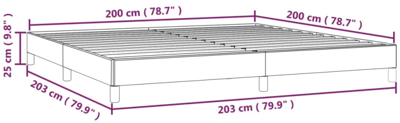 ΠΛΑΙΣΙΟ ΚΡΕΒΑΤΙΟΥ ΜΑΥΡΟ 200X200 ΕΚ. ΑΠΟ ΣΥΝΘΕΤΙΚΟ ΔΕΡΜΑ 346922