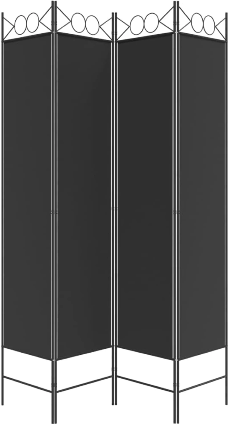 ΔΙΑΧΩΡΙΣΤΙΚΟ ΔΩΜΑΤΙΟΥ ΜΕ 4 ΠΑΝΕΛ ΜΑΥΡΟ 160X200 ΕΚ. ΑΠΟ ΎΦΑΣΜΑ 350153