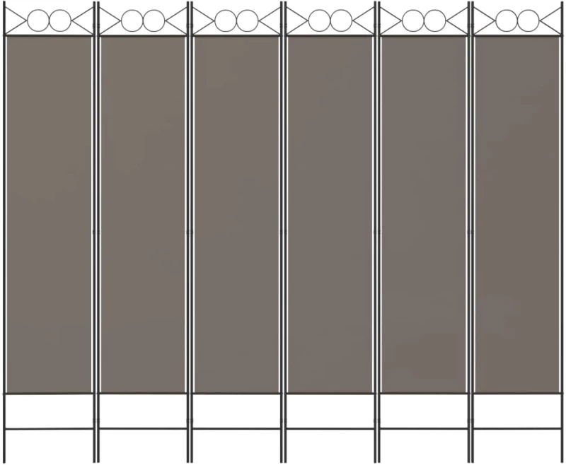 ΔΙΑΧΩΡΙΣΤΙΚΟ ΔΩΜΑΤΙΟΥ ΜΕ 6 ΠΑΝΕΛ ΑΝΘΡΑΚΙ 240X220 ΕΚ. ΑΠΟ ΎΦΑΣΜΑ 350176