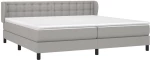 ΚΡΕΒΑΤΙ BOXSPRING ΜΕ ΣΤΡΩΜΑ ΑΝΟΙΧΤΟ ΓΚΡΙ 200X200 ΕΚ. ΥΦΑΣΜΑΤΙΝΟ 3126589