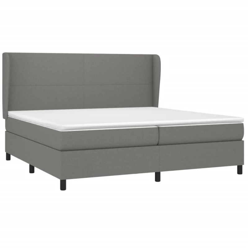 ΚΡΕΒΑΤΙ BOXSPRING ΜΕ ΣΤΡΩΜΑ ΣΚΟΥΡΟ ΓΚΡΙ 200X200 ΕΚ. ΥΦΑΣΜΑΤΙΝΟ 3127830