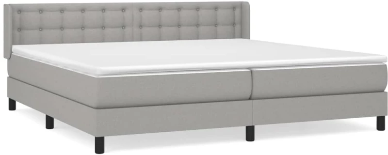 ΚΡΕΒΑΤΙ BOXSPRING ΜΕ ΣΤΡΩΜΑ ΑΝΟΙΧΤΟ ΓΚΡΙ 200X200 ΕΚ. ΥΦΑΣΜΑΤΙΝΟ 3130057
