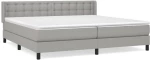 ΚΡΕΒΑΤΙ BOXSPRING ΜΕ ΣΤΡΩΜΑ ΑΝΟΙΧΤΟ ΓΚΡΙ 200X200 ΕΚ. ΥΦΑΣΜΑΤΙΝΟ 3130057