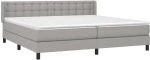 ΚΡΕΒΑΤΙ BOXSPRING ΜΕ ΣΤΡΩΜΑ ΑΝΟΙΧΤΟ ΓΚΡΙ 200X200 ΕΚ. ΥΦΑΣΜΑΤΙΝΟ 3130057