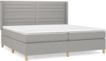 ΚΡΕΒΑΤΙ BOXSPRING ΜΕ ΣΤΡΩΜΑ ΑΝΟΙΧΤΟ ΓΚΡΙ 200X200 ΕΚ. ΥΦΑΣΜΑΤΙΝΟ 3132097