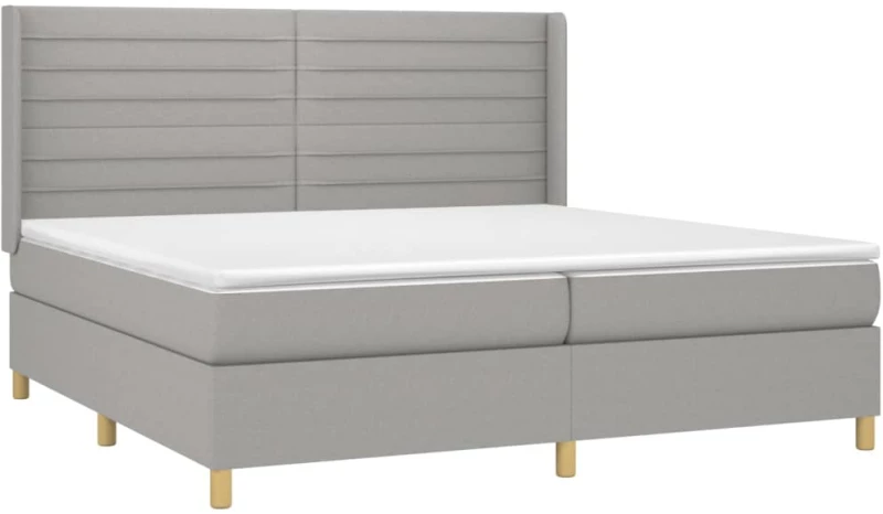 ΚΡΕΒΑΤΙ BOXSPRING ΜΕ ΣΤΡΩΜΑ ΑΝΟΙΧΤΟ ΓΚΡΙ 200X200 ΕΚ. ΥΦΑΣΜΑΤΙΝΟ 3132097