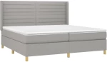 ΚΡΕΒΑΤΙ BOXSPRING ΜΕ ΣΤΡΩΜΑ ΑΝΟΙΧΤΟ ΓΚΡΙ 200X200 ΕΚ. ΥΦΑΣΜΑΤΙΝΟ 3132097