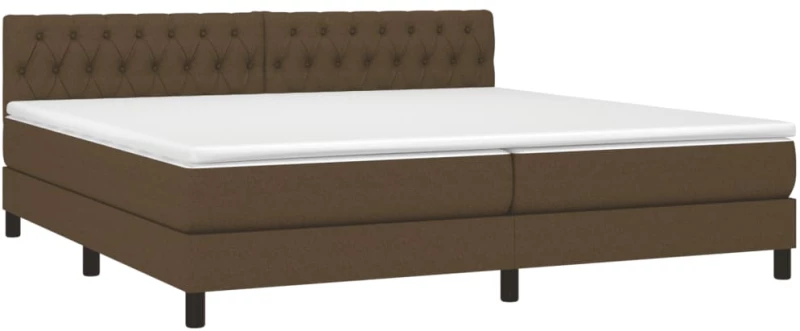 ΚΡΕΒΑΤΙ BOXSPRING ΜΕ ΣΤΡΩΜΑ & LED ΣΚ.ΚΑΦΕ 200X200 ΕΚ ΥΦΑΣΜΑΤΙΝΟ 3133424