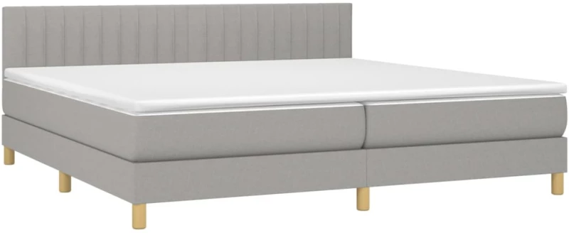 ΚΡΕΒΑΤΙ BOXSPRING ΜΕ ΣΤΡΩΜΑ & LED ΑΝ.ΓΚΡΙ 200X200ΕΚ. ΥΦΑΣΜΑΤΙΝΟ 3133901
