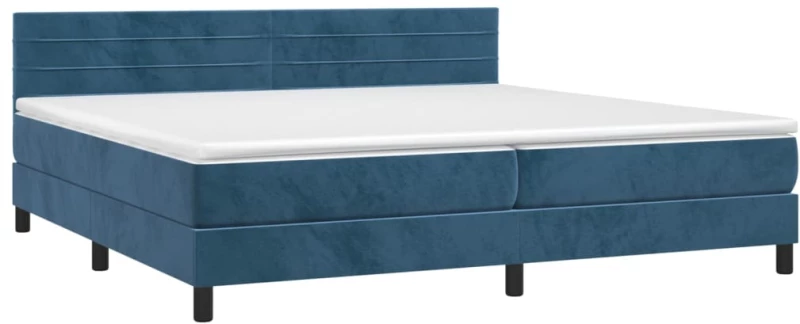 ΚΡΕΒΑΤΙ BOXSPRING ΜΕ ΣΤΡΩΜΑ & LED ΣΚ. ΜΠΛΕ 200X200ΕΚ. ΒΕΛΟΥΔΙΝΟ 3134487