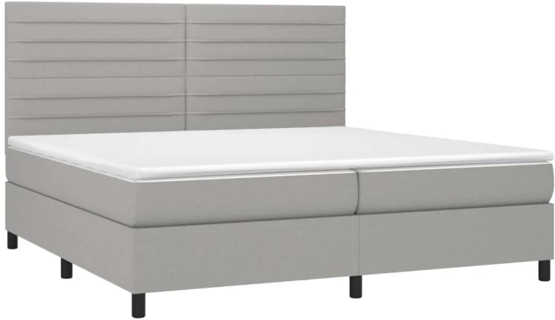 ΚΡΕΒΑΤΙ BOXSPRING ΜΕ ΣΤΡΩΜΑ & LED ΑΝ.ΓΚΡΙ 200X200ΕΚ. ΥΦΑΣΜΑΤΙΝΟ 3134981