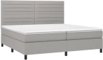 ΚΡΕΒΑΤΙ BOXSPRING ΜΕ ΣΤΡΩΜΑ & LED ΑΝ.ΓΚΡΙ 200X200ΕΚ. ΥΦΑΣΜΑΤΙΝΟ 3134981