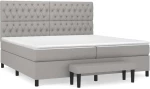 ΚΡΕΒΑΤΙ BOXSPRING ΜΕ ΣΤΡΩΜΑ ΑΝΟΙΧΤΟ ΓΚΡΙ 200X200 ΕΚ. ΥΦΑΣΜΑΤΙΝΟ 3136861
