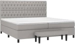 ΚΡΕΒΑΤΙ BOXSPRING ΜΕ ΣΤΡΩΜΑ ΑΝΟΙΧΤΟ ΓΚΡΙ 200X200 ΕΚ. ΥΦΑΣΜΑΤΙΝΟ 3136861