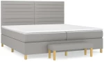 ΚΡΕΒΑΤΙ BOXSPRING ΜΕ ΣΤΡΩΜΑ ΑΝΟΙΧΤΟ ΓΚΡΙ 200X200 ΕΚ. ΥΦΑΣΜΑΤΙΝΟ 3137261