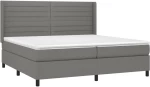 ΚΡΕΒΑΤΙ BOXSPRING ΜΕ ΣΤΡΩΜΑ & LED ΣΚ.ΓΚΡΙ 200X200ΕΚ. ΥΦΑΣΜΑΤΙΝΟ 3138422