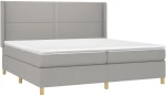ΚΡΕΒΑΤΙ BOXSPRING ΜΕ ΣΤΡΩΜΑ & LED ΑΝ.ΓΚΡΙ 200X200ΕΚ. ΥΦΑΣΜΑΤΙΝΟ 3138821