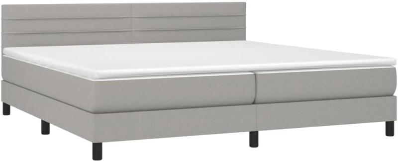 ΚΡΕΒΑΤΙ BOXSPRING ΜΕ ΣΤΡΩΜΑ ΑΝΟΙΧΤΟ ΓΚΡΙ 200X200 ΕΚ. ΥΦΑΣΜΑΤΙΝΟ 3140161
