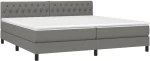 ΚΡΕΒΑΤΙ BOXSPRING ΜΕ ΣΤΡΩΜΑ ΣΚΟΥΡΟ ΓΚΡΙ 200X200 ΕΚ. ΥΦΑΣΜΑΤΙΝΟ 3140322
