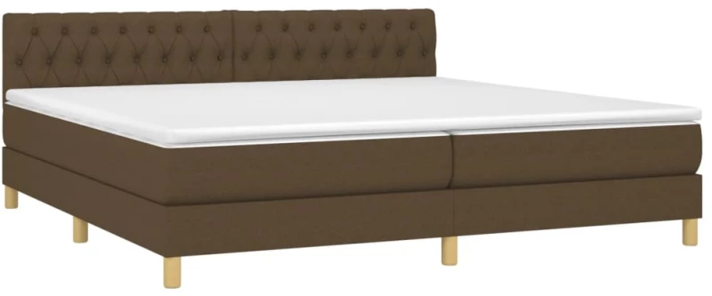 ΚΡΕΒΑΤΙ BOXSPRING ΜΕ ΣΤΡΩΜΑ ΣΚΟΥΡΟ ΚΑΦΕ 200X200 ΕΚ. ΥΦΑΣΜΑΤΙΝΟ 3140884