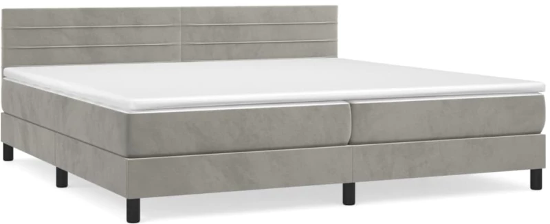 ΚΡΕΒΑΤΙ BOXSPRING ΜΕ ΣΤΡΩΜΑ ΑΝΟΙΧΤΟ ΓΚΡΙ 200X200 ΕΚ. ΒΕΛΟΥΔΙΝΟ 3141383