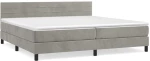 ΚΡΕΒΑΤΙ BOXSPRING ΜΕ ΣΤΡΩΜΑ ΑΝΟΙΧΤΟ ΓΚΡΙ 200X200 ΕΚ. ΒΕΛΟΥΔΙΝΟ 3141383