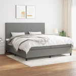 ΚΡΕΒΑΤΙ BOXSPRING ΜΕ ΣΤΡΩΜΑ ΣΚΟΥΡΟ ΓΚΡΙ 200X200 ΕΚ. ΥΦΑΣΜΑΤΙΝΟ 3141642