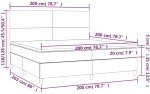 ΚΡΕΒΑΤΙ BOXSPRING ΜΕ ΣΤΡΩΜΑ ΣΚΟΥΡΟ ΓΚΡΙ 200X200 ΕΚ. ΥΦΑΣΜΑΤΙΝΟ 3141642