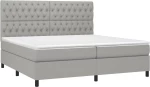 ΚΡΕΒΑΤΙ BOXSPRING ΜΕ ΣΤΡΩΜΑ ΑΝΟΙΧΤΟ ΓΚΡΙ 200X200 ΕΚ. ΥΦΑΣΜΑΤΙΝΟ 3142041