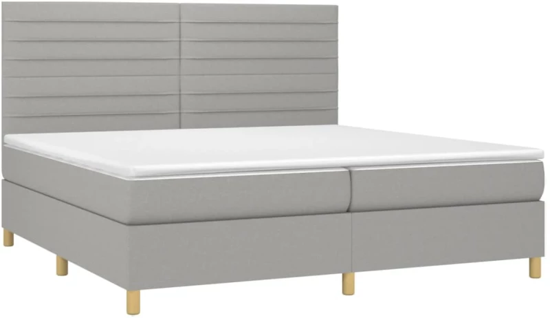 ΚΡΕΒΑΤΙ BOXSPRING ΜΕ ΣΤΡΩΜΑ ΑΝΟΙΧΤΟ ΓΚΡΙ 200X200 ΕΚ. ΥΦΑΣΜΑΤΙΝΟ 3142441