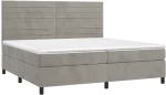 ΚΡΕΒΑΤΙ BOXSPRING ΜΕ ΣΤΡΩΜΑ ΑΝΟΙΧΤΟ ΓΚΡΙ 200X200 ΕΚ. ΒΕΛΟΥΔΙΝΟ 3143103