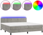 ΚΡΕΒΑΤΙ BOXSPRING ΜΕ ΣΤΡΩΜΑ & LED ΑΝ.ΓΚΡΙ 200X200 ΕΚ. ΒΕΛΟΥΔΙΝΟ 3134423