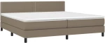 ΚΡΕΒΑΤΙ BOXSPRING ΜΕ ΣΤΡΩΜΑ & LED TAUPE 200X200 ΕΚ. ΥΦΑΣΜΑΤΙΝΟ 3133105
