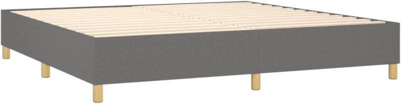 ΚΡΕΒΑΤΙ BOXSPRING ΜΕ ΣΤΡΩΜΑ & LED ΣΚ.ΓΚΡΙ 200X200ΕΚ. ΥΦΑΣΜΑΤΙΝΟ 3135622