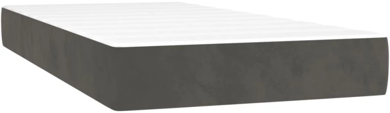 ΚΡΕΒΑΤΙ BOXSPRING ΜΕ ΣΤΡΩΜΑ ΣΚΟΥΡΟ ΓΚΡΙ 200X200 ΕΚ. ΒΕΛΟΥΔΙΝΟ 3137984