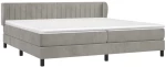 ΚΡΕΒΑΤΙ BOXSPRING ΜΕ ΣΤΡΩΜΑ ΑΝΟΙΧΤΟ ΓΚΡΙ 200X200 ΕΚ. ΒΕΛΟΥΔΙΝΟ 3131099